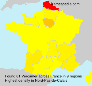 Surname Vercamer in France Surname Vercamer in France
