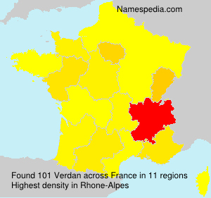 Surname Verdan in France Surname Verdan in France
