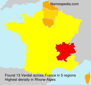 Surname Verdat in France Surname Verdat in France