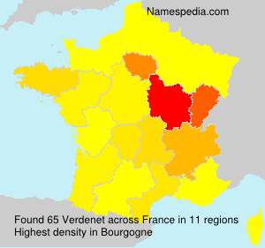 Surname Verdenet in France Surname Verdenet in France