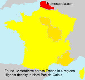 Surname Verdierre in France Surname Verdierre in France