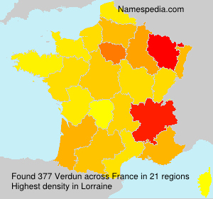 Surname Verdun in France Surname Verdun in France