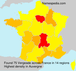Surname Vergeade in France Surname Vergeade in France