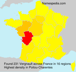 Surname Vergnault in France Surname Vergnault in France