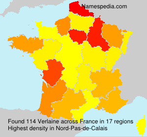 Surname Verlaine in France Surname Verlaine in France