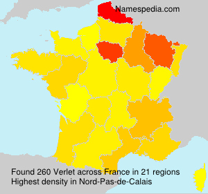 Surname Verlet in France Surname Verlet in France