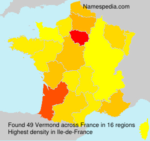 Surname Vermond in France Surname Vermond in France