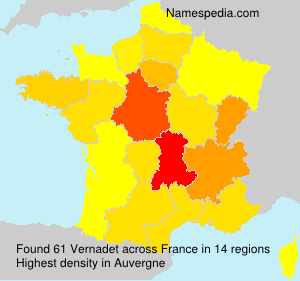 Surname Vernadet in France Surname Vernadet in France