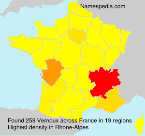 Surname Vernoux in France Surname Vernoux in France