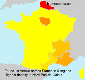 Surname Verrue in France Surname Verrue in France