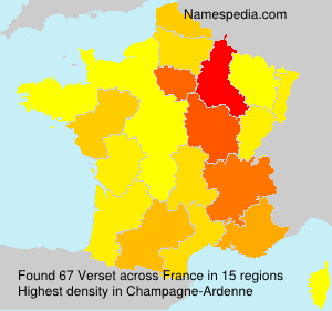 Surname Verset in France Surname Verset in France