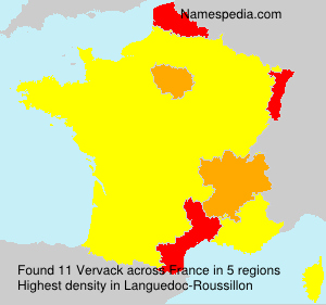 Surname Vervack in France Surname Vervack in France
