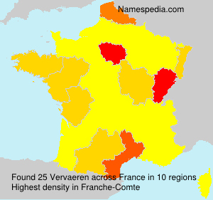 Surname Vervaeren in France Surname Vervaeren in France