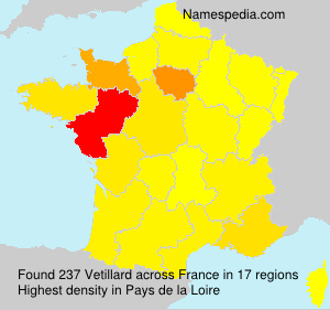 Surname Vetillard in France Surname Vetillard in France
