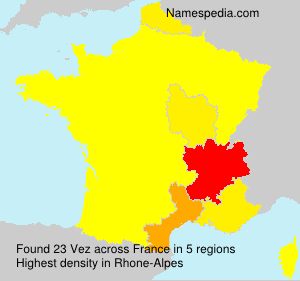 Surname Vez in France Surname Vez in France