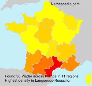 Surname Viader in France Surname Viader in France