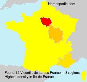 Surname Vicentijevic in France Surname Vicentijevic in France