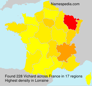 Surname Vichard in France Surname Vichard in France