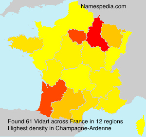 Surname Vidart in France Surname Vidart in France