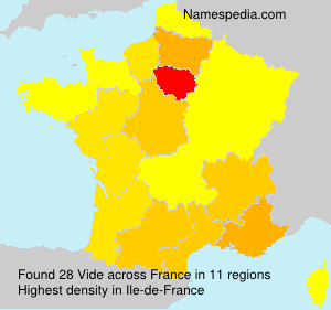 Surname Vide in France