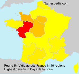 Surname Vidis in France Surname Vidis in France