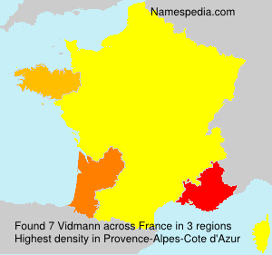 Surname Vidmann in France Surname Vidmann in France