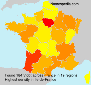 Surname Vidot in France Surname Vidot in France
