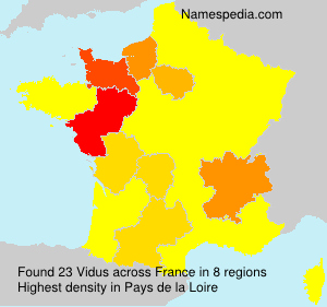 Surname Vidus in France Surname Vidus in France