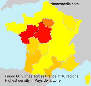 Surname Vignas in France Surname Vignas in France