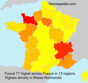 Surname Vignet in France Surname Vignet in France
