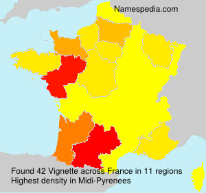 Surname Vignette in France Surname Vignette in France