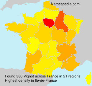 Surname Vignot in France Surname Vignot in France