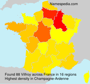 Surname Vilfroy in France Surname Vilfroy in France