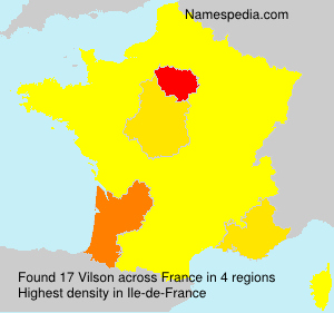 Surname Vilson in France Surname Vilson in France