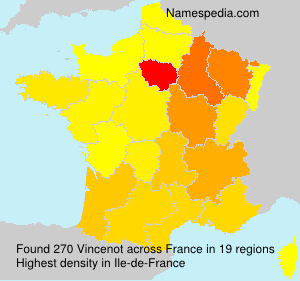 Surname Vincenot in France Surname Vincenot in France