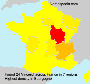 Surname Vincerot in France Surname Vincerot in France