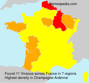Surname Vinsous in France Surname Vinsous in France