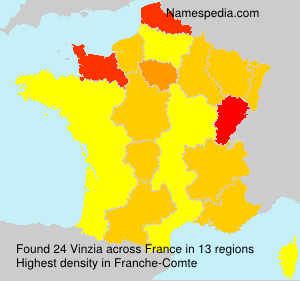 Surname Vinzia in France Surname Vinzia in France