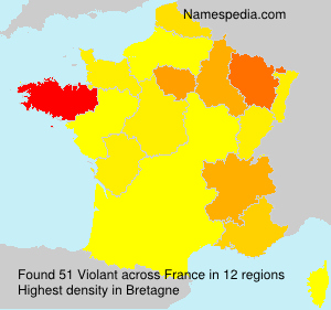 Surname Violant in France Surname Violant in France