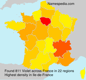 Surname Violet in France Surname Violet in France