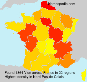 Surname Vion in France Surname Vion in France