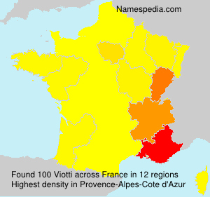 Surname Viotti in France Surname Viotti in France