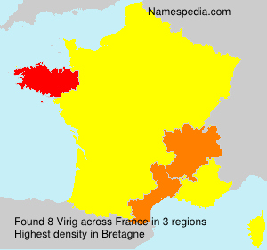 Surname Virig in France Surname Virig in France