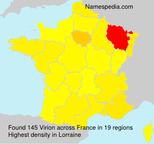 Surname Virion in France Surname Virion in France