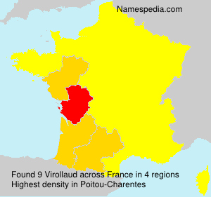 Surname Virollaud in France Surname Virollaud in France
