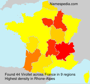 Surname Virollet in France Surname Virollet in France