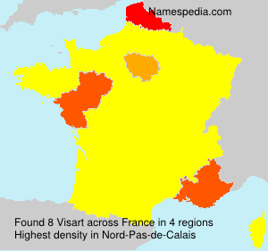 Surname Visart in France Surname Visart in France