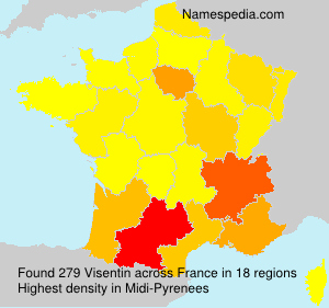 Surname Visentin in France Surname Visentin in France