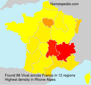 Surname Vivat in France Surname Vivat in France