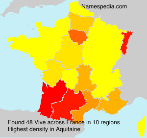 Surname Vive in France Surname Vive in France